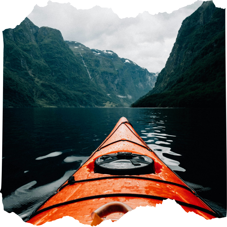 an adventure in a kayak