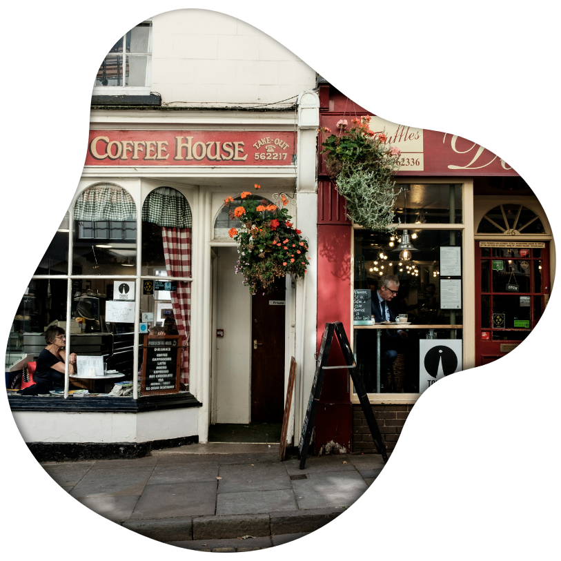 a local coffee house in Dorset